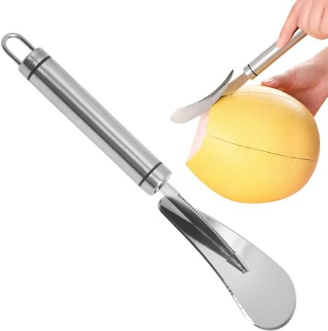 Oldmoom Outil éplucheur de citron, outil éplucheur d'orange | Trancheuse en acier inoxydable pour pamplemousse,Outil portable et efficace pour éplucher les pamplemousses, pour les agrumes, la mangue,