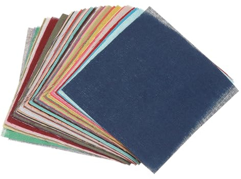 PATIKIL Paquetes de Tela de Algodón, 50 Piezas de 10 X 10 Cm Cuadrados de Tela Precortada de Color Sólido para Coser Patchwork Quilting Manualidades Diy, 50 Colores