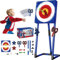 Jeu de Lancer de haches pour Le Jardin, Jeu de fléchettes 3 en 1 avec 2 haches, 2 fléchettes Six étoiles et 2 fléchettes, pour l'extérieur, la Famille, Les Parents et Le Bureau, Anti-Stress
