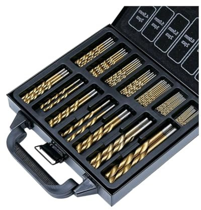 A.M.C. Set Punte Trapano HSS Punte in Metallo da 99 Pezzi Dimensioni da 1,5 a 10mm Kit Punte Trapano Professionali in Titanio ad Alta Velocità per Metallo, Legno, Valigetta