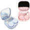 2 PCS Travel Contact Lens Case with Mirror, Portable Compact Lens Holder for Easy Storage and Organization, Ideal for Traveling or Daily Use