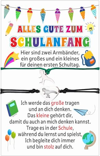 XINDY Einschulung Mädchen Junge Geschenk Schulkind Armband Schulanfang Armband Schulanfang Geschenke Erster Schultag Inhalt Schultüte Füllung mit Karte
