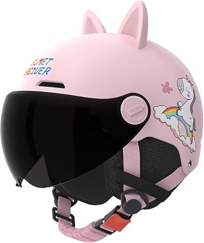 Caimcie Casque de Moto pour Enfants de 2 à 14 Ans, homologué Dot/ECE pour garçons et Filles, pour Motos Tout-Terrain, Scooters électriques, quads, cyclomoteurs et VTT. G,48-56CM