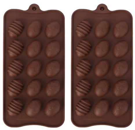 GATHINESS Molde de Silicona para Chocolate Mini Huevos de Pascua 2 Piezas, Molde para Hornear Bombones y Dulces Diy, Antiadherente y Fácil de Limpiar para Repostería Casera
