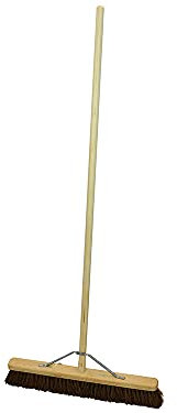Faithfull FAIBRBAS24H Stiff Bassine Broom 600mm (24in) Head with Handle and Stay, 137 cm Handle