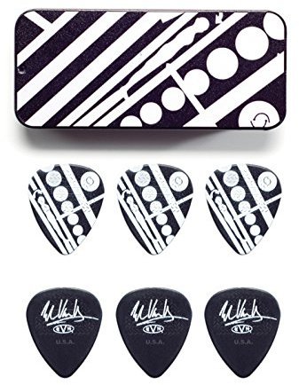 JIM DUNLOP Plektrum Eddie Van Halen, Circle, Schachtel aus Metall mit 6 Stück