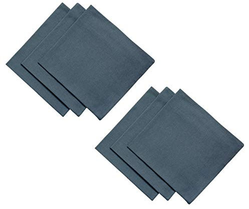 GARIELLA® Stoffservietten im 6er-Vorteilspack, 100% Baumwolle, Dunkelgrau, 45x45 cm, rundum eingesäumt, hochwertige Gastronomiequalität, Anthrazit