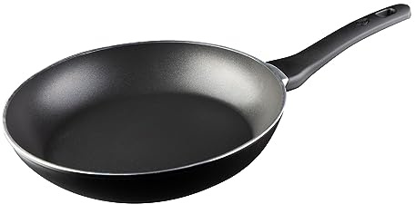 MasterChef Bratpfanne 28 cm Pfanne Antihaftbeschichtet, Kochtöpfe für Ceranfeld, Induktion & alle Herdarten Leicht zu Reinigen, Aluminium, Spülmaschinenfeste, Aluminum, Schwarz