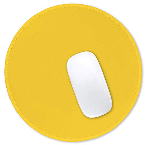Hsurbtra Mouse Pad, Stitched Edge Anti-slip Waterproof Rubber Mouse Mat, Pretty Cute Mouse Pad for Office Home Gaming Laptop Men Women Kids Apricot Yellow