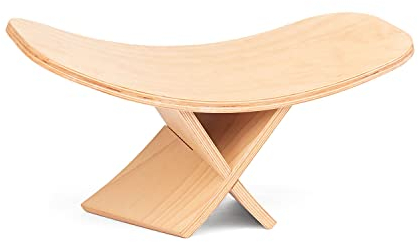 Bodhi Meditationsbank Demontierbar | Yoga Hocker aus Holz | Kniesitz Medibank für eine Tiefe Meditation | Ergonomische Yoga Bank | Tragbarer Meditationshocker | Yoga Zubehör zum Knien | Kyoto