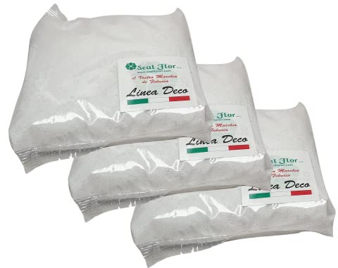 Sable coloré, Seat Flor, 3 kg, 25 couleurs disponibles, Blanc, Sable, Décoration polyvalente, Mariage et fiançailles