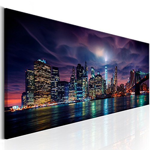 murando Cuadro Acústico 135x45 cm espuma acústica absorbe el sonido aislamiento lienzo de 1 pieza Decoración de Pared New York Ciudad City NY d-B-0155-b-a