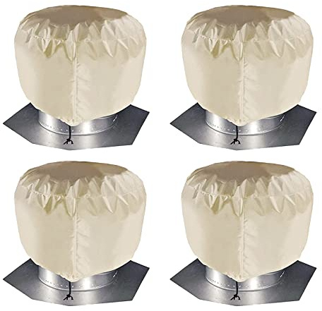 Turbine Roof Vent Cover Nopwer - House Roof Turbine Hoods Shield Canvas 20 x 20 4Pcs