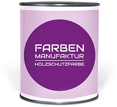 Farben Manufaktur Holzfarbe Holzschutzlack Wetterschutzfarbe Holzdecklack Landhaus Holz RAL 0,5L, Farbe: ca. RAL 1013 Perlweiß