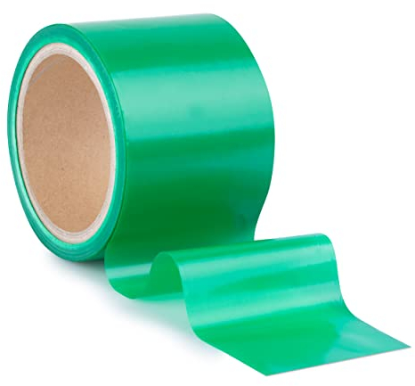 GRIP Eventbasics Flatterband farbig, 50 m x 70 mm, LDPE Folienband Stärke 50 µ, Absperrband nicht klebend zum Markieren, Absperren und Dekorieren auf Partys, Hochzeiten und Events, Farbe Grün