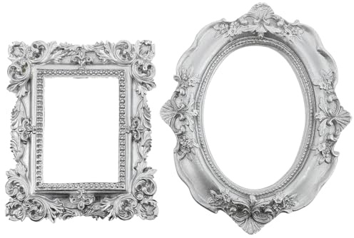PACKOVE Retro Fotorahmen Oval Mini Retro Fotorahmen Vintage Bilderrahmen Bilderrahmen Klein Barock Desktop Schmuck Display Rahmen, Bild, Kunst Souvenir