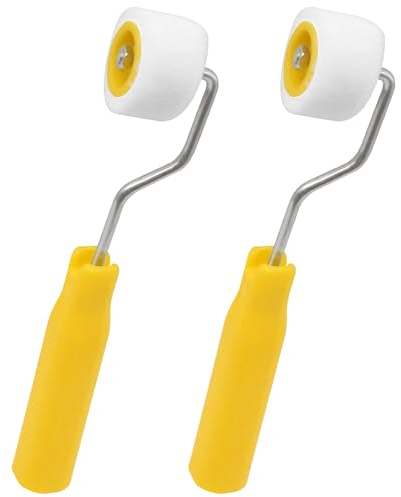 4/5 inch Mini Paint Rollers for Touch up Trim Edge or Corner, Extra Small Paint Wool Brushes, Tiny Painting Tool(2 Pack)