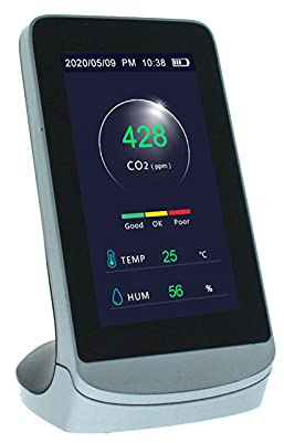 , Détecteurs de gaz Détection de dioxyde de Carbone CO2 Température et humidité Version Anglaise Détecteur de la qualité de l'air