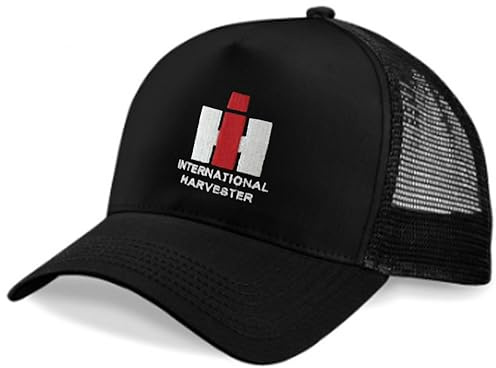 Bimaxx IHC Trucker-Cap (Kappe mit Netzteil) International Harvester Oldtimer Mütze Gesticktes Logo Herren Einheitsgröße Plastik-Klipp-Verschluss
