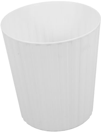 NUOBESTY Mini Poubelle Blanche Compacte, Petite Corbeille à Papier en Plastique, Légère Couvercle, pour Bureau, Maison et Espace de Travail Quotidien