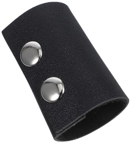 Haargummi aus Leder für Mädchen Schwarz Schlicht Elegant