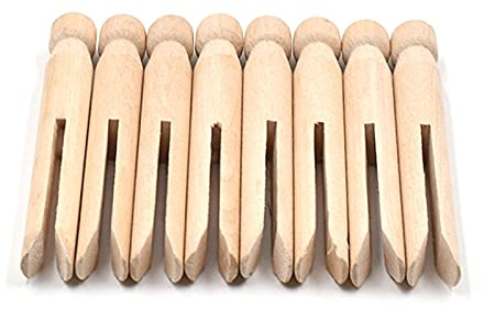 Willoghsa Pinces à Linge en Bois Pinces Vieille éCole 50 Pinces à Linge Rondes RéSistantes Aux IntempéRies Peg PoupéEs Traditionnel