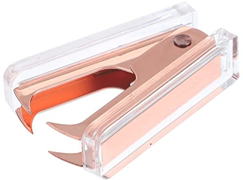 FOYTOKI Ergonomischer Transparenter Acrylic Heftklammerentferner Mit Komfortablem Griff Tragbarer Büro Schul-hefter Nagelzieher Zeitsparendes Werkzeug Für Schnelles Papierfreundliches Entf