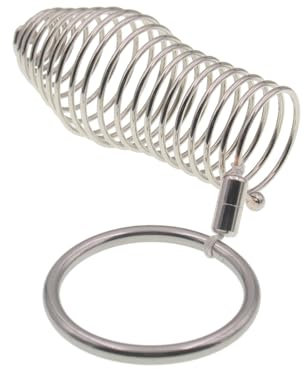 YXFHHY Edelstahl Spiral Penisringe Metall Vorhaut Ring Cockringe Zur Verlängerung Penis Sleeve Penisringe Käfig Penishülle Mit Hodenringe Männlichen Keuschheit Gerät Fetisch Sex Spielzeug