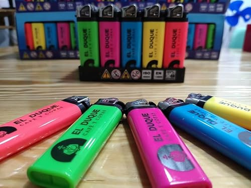 Artículos publicitarios - Merchandising - 50 Encendedores Personalizados - Regalos de Empresa - Detalles de Boda - Mecheros Personalizados Blancos (Blancos)