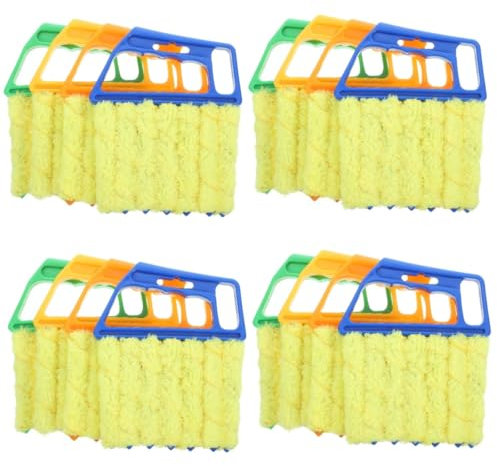 Ipetboom 16piezas Limpiador De Persianas y Vents De Aire De Herramienta para Eliminar Polvo De Cortinas Aire Acondicionado y Grietas Surtidos