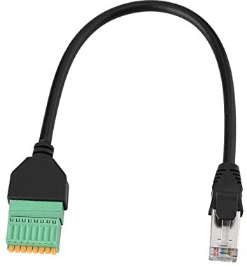 RJ45 mâle mâle à 8 Broches Corable Adaptateur de l'adaptateur en Bloc de connecteur à 8 Broches pour Les chaînes de Guitare Acoustique et Les dispositifs de signalisation, et