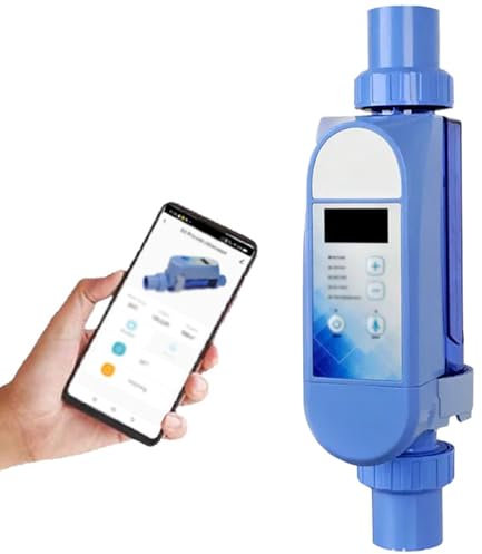 SystèMe Intelligent De Chloration De Piscine Au Sel, Piscine Jusqu'à 22 000 Gallons, GéNéRateur De Chlore Au Sel, Wi-Fi IntéGré Et TéLéCommande Par Application,68M³/16g/h