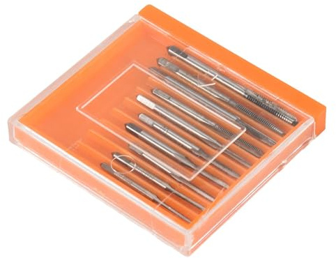Agwuoetr 10Pcs HSS M1 M1.2 M1.4 M1.6 M1.7 M1.8 M2 M2.5 M3 M3.5 Mini Tap Drill Bit Machine Metric Thread Tap Set Screw Tap