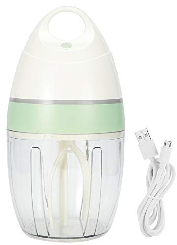 Baxnore Mezcladora de mano eléctrica 900 ml, 4 batidores para masa para pastel de helado, herramienta de cocina tranquila con contenedor