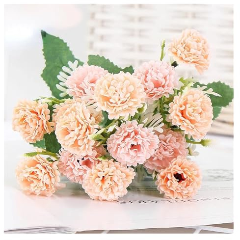 WENYOG Hortensias Artificiales Ramo de Lilas Artificiales for Boda, Flores Falsas de Seda Decorativas, decoración de auditorio, simulación de Planta de Lilas, Flor Morada y Rosa(Champagne)