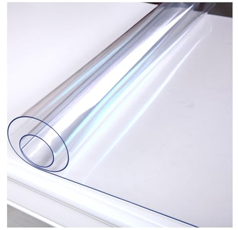 CIEEIN CIEHT PVC Transparent Tischunterlage Schreibunterlagen Tischmatten Schreibtisch Tischfolie Schutzfolie Rechteck Dicke 1mm Wasserdicht 60 * 140cm