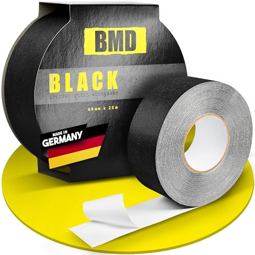 BMD Black Klebeband | 60mm x 25m | UV-Beständig | schwarz | für Unterspannbahn & Fassadenbahnen | Profiqualität Made in Germany