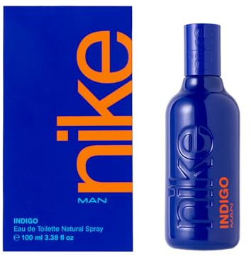 NIKE - Indigo 100 ml, Colonia Hombre, Perfume Formato Spray, Eau de Toilette Natural y Masculina, Aroma Frutal Amaderado, Fragancia Juvenil, Cautivadora y de Larga Duración