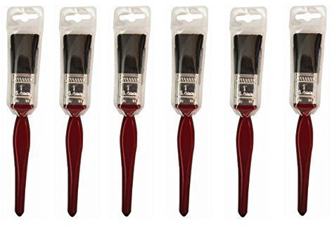 6 x One Inch Decorating Paint Brushes 1 | 25mm Synthetic Bristle