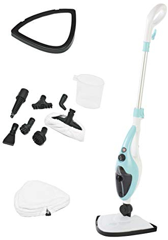 10 in 1 1500W Neo® Hot Steam Mop Cleaner Floor Carpet Window Washer Hand Steamer (Blue)