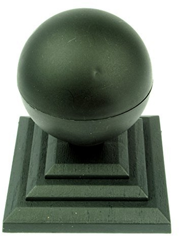 8 x Linic Black Sphere Top Fence Finials & 4 Fence Post Caps. (GT0035). UK Made. Free UK Postage