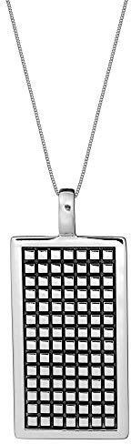 Silverly Herren Frauen 925 Sterling Silber Militär Hundemarke Anhänger Halskette, 46 cm