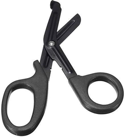 Bandage Shears 7 1/4, Medical Stainless Steel Titanium Bonded Scissors, EMT Trauma Scissors for Emergency Use, Tactical Stealth Black
