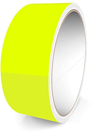 Motoking Zierstreifen, Neon Gelb Fluoreszierend, 40 mm Breite, 10 m Länge, Aufkleber Folie Auto Boot Motorrad Wohnmobil Wohnwagen & mehr