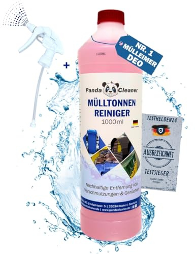 PandaCleaner Mülltonnen-Reiniger gegen Mülleimer Geruch - 1000ml Konzentrat | Mikrobiologischer Geruchsentferner - Biotonne Reiniger (Spray) - Wir beheben die Ursache, wo andere nur überdecken!