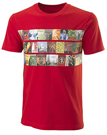 WILSON Herren Photo Ctn T-Shirt Tennis Shirt (1er Pack)