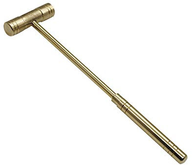 Curroxer Mini Hammer Small Round Hammer Solid Brass Hammer for Precision Installation Tool, Round Face Curved Pick Body Hammer with Handle
