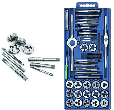 Aufun 40-teiliges Gewindebohrer-Set Metrisch,Gewindebohrer-Set, Werkzeug-Set, inklusive Gehäuse