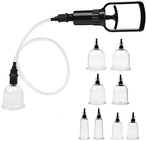ScreaAss 8 Stück Nippelsauger Sex Brustsauger Pumpe Set Extra Stark Nipple Sucker Brustwarzen Saugen Brustpumpe Vakuum Brust Massagegerät Stimulator Extrem Sexspielzeug Für Frauen Paare,Schwarz,Set