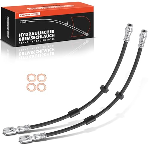 Frankberg 2x Bremsschlauch Bremsschläuche Vorderachse Replace# 1J0611701N | Kompatibel mit A3 8L1 1.8L 1.9L 1996-2003 Golf IV Leon 1M1 Toledo II 1M2 O.c.t.a.v.i.a I B.o.r.a New Beetle